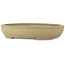 Oval off-white bonsai pot by Shuhou - 500 x 413 x 88 mm