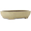 Maceta ovalada para bonsái de color blanco roto de Kakuzan - 490 x 372 x 105 mm