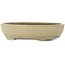 Oval off-white bonsai pot by Kakuzan - 490 x 372 x 105 mm