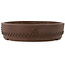 Round unglazed bonsai pot by Touyou - 397 x 397 x 95 mm