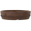 Ronde, ongeglazuurde bonsaipot van Touyou - 397 x 397 x 95 mm