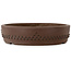 Round unglazed bonsai pot by Touyou - 397 x 397 x 95 mm
