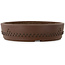 Round unglazed bonsai pot by Touyou - 397 x 397 x 95 mm