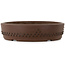 Ronde, ongeglazuurde bonsaipot van Touyou - 397 x 397 x 95 mm