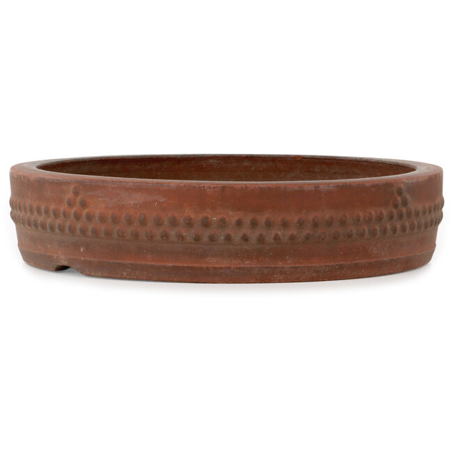 Pot à bonsaï rond non émaillé d'Izumiya (Zenigo) - 355 x 355 x 75 mm