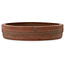 Round unglazed bonsai pot by Izumiya (Zenigo) - 355 x 355 x 75 mm