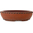 Round unglazed bonsai pot by Shouzan Mizuno - 395 x 395 x 110 mm