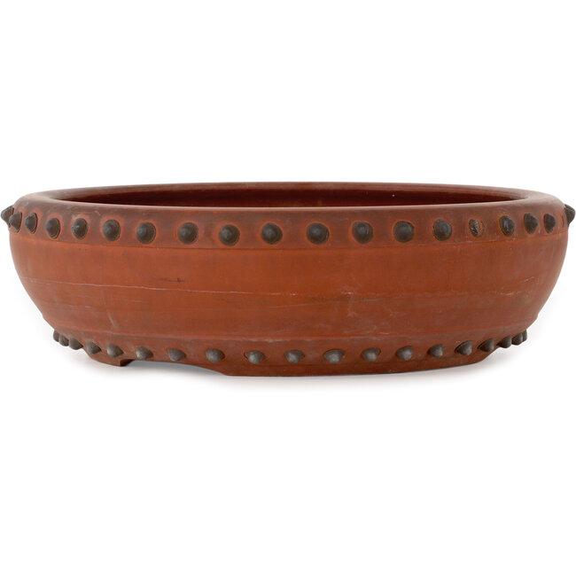 Pot à bonsaï rond non émaillé de Shouzan Mizuno - 395 x 395 x 110 mm