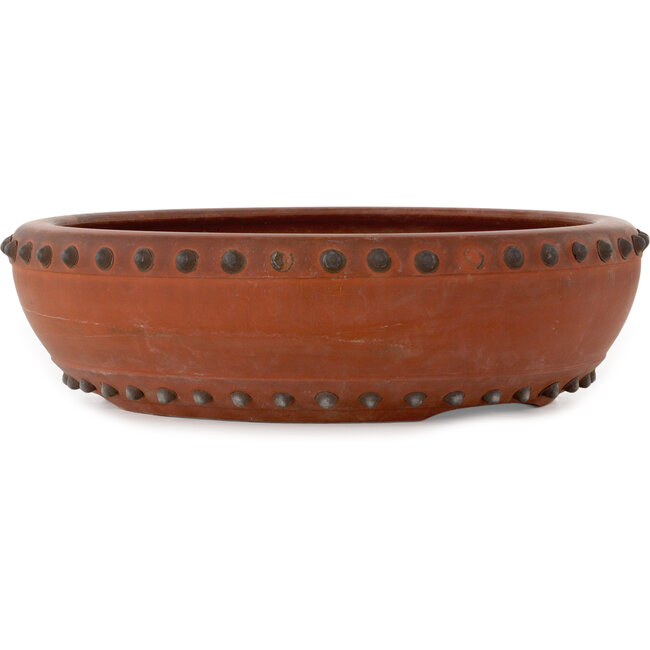 Pot à bonsaï rond non émaillé de Shouzan Mizuno - 395 x 395 x 110 mm