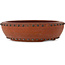 Round unglazed bonsai pot by Shouzan Mizuno - 395 x 395 x 110 mm
