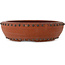 Round unglazed bonsai pot by Shouzan Mizuno - 395 x 395 x 110 mm