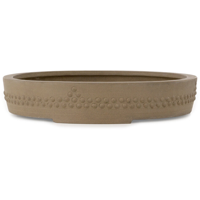 Ronde, ongeglazuurde bonsaipot - 425 x 425 x 83 mm