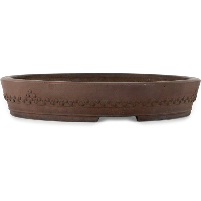 Pot à bonsaï rond non émaillé par Reihou (Bonsai Matsushita Hiroyuki ou Mr. Matsushita Reiji Master) - 425 x 425 x 74 mm