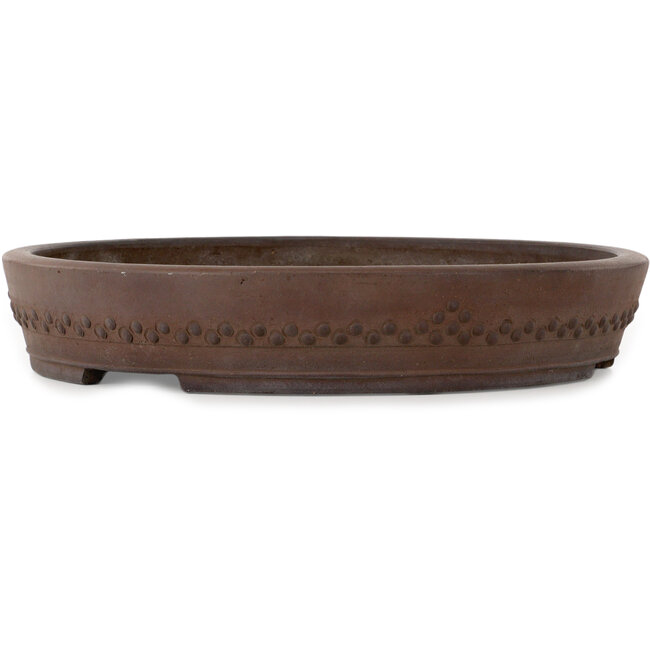 Round unglazed bonsai pot by Reihou (Bonsai Matsushita Hiroyuki or Mr. Matsushita Reiji Master) - 425 x 425 x 74 mm