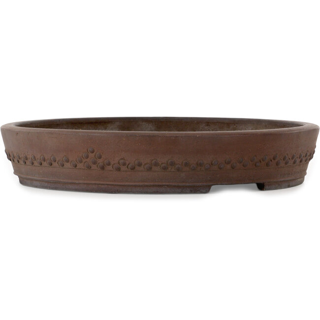 Round unglazed bonsai pot by Reihou (Bonsai Matsushita Hiroyuki or Mr. Matsushita Reiji Master) - 425 x 425 x 74 mm