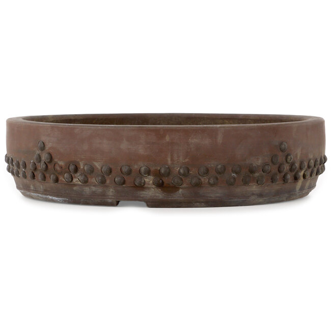 Pot à bonsaï rond non émaillé de Touyou - 390 x 390 x 92 mm