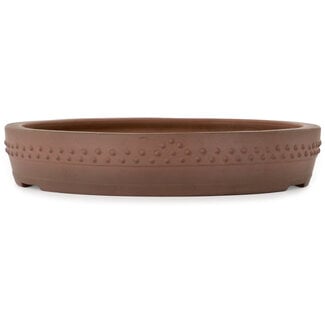 Ito(u)en 375 mm round unglazed bonsai pot by Itouen, Japan
