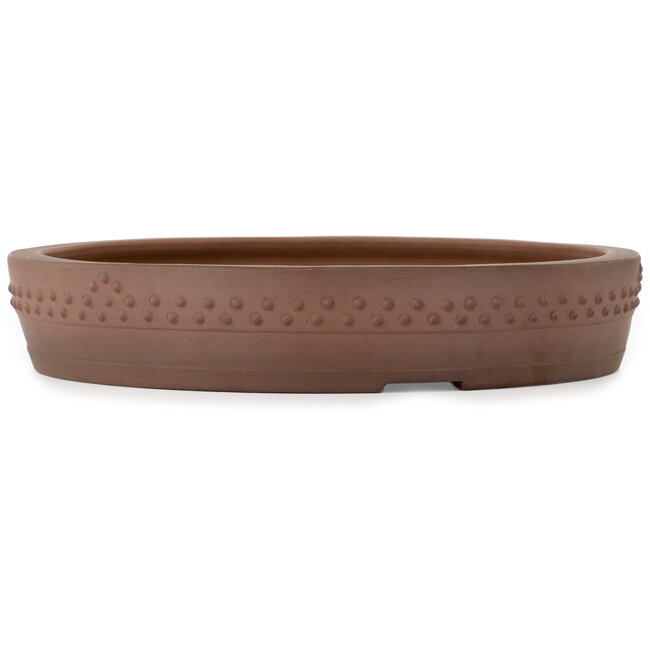 Pot à bonsaï rond non émaillé d'Itouen - 375 x 375 x 70 mm