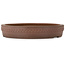 Ronde, ongeglazuurde bonsaipot van Itouen - 375 x 375 x 70 mm