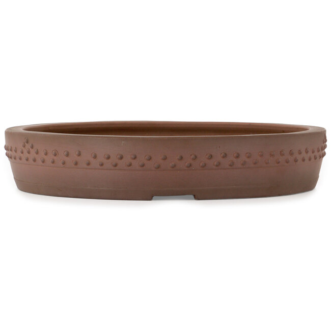 Maceta redonda sin esmaltar para bonsái de Itouen - 375 x 375 x 70 mm