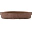 Round unglazed bonsai pot by Itouen - 375 x 375 x 70 mm