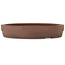 Round unglazed bonsai pot by Itouen - 375 x 375 x 70 mm