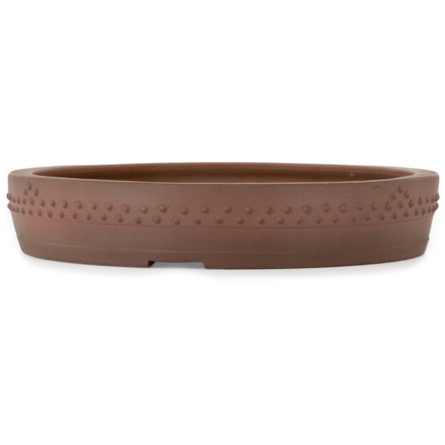 Pot à bonsaï rond non émaillé d'Itouen - 375 x 375 x 70 mm