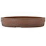 Round unglazed bonsai pot by Itouen - 375 x 375 x 70 mm