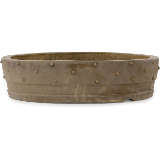 Round unglazed bonsai pot - 485 x 485 x 122 mm