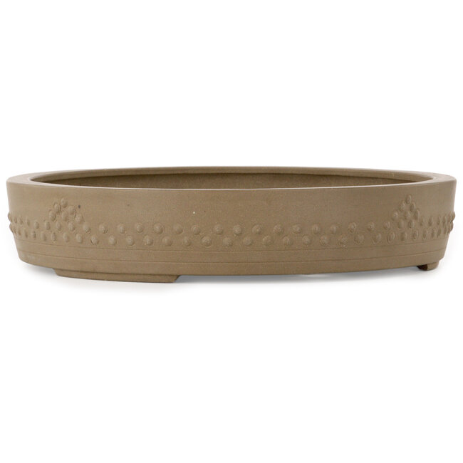Ronde, ongeglazuurde bonsaipot - 423 x 423 x 77 mm