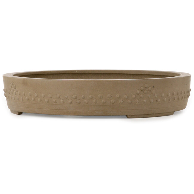 Round unglazed bonsai pot - 423 x 423 x 77 mm