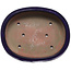Ovale donkerblauwe bonsaipot van Seizan (Reihou, Kataoka Katsushi, meester Seizan oven) - 410 x 325 x 95 mm