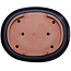 Pot à bonsaï ovale bleu foncé par Seizan (Reihou, Kataoka Katsushi, maître four Seizan) - 410 x 325 x 95 mm