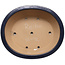 Oval dark blue bonsai pot by Seizan (Reihou, Kataoka Katsushi, master Seizan kiln) - 476 x 404 x 150 mm