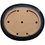 Oval dark blue bonsai pot by Seizan (Reihou, Kataoka Katsushi, master Seizan kiln) - 476 x 404 x 150 mm