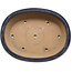 Oval dark blue bonsai pot by Seizan (Reihou, Kataoka Katsushi, master Seizan kiln) - 557 x 432 x 155 mm