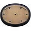 Oval dark blue bonsai pot by Seizan (Reihou, Kataoka Katsushi, master Seizan kiln) - 557 x 432 x 155 mm