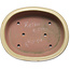 Oval off-white bonsai pot by Seizan (Reihou, Kataoka Katsushi, master Seizan kiln) - 405 x 325 x 90 mm