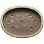 Pot à bonsaï ovale blanc cassé de Kakuzan - 490 x 372 x 105 mm