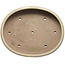 Maceta ovalada para bonsái de color blanquecino de Seizan (Reihou, Kataoka Katsushi, maestro del horno Seizan) - 565 x 458 x 120 mm