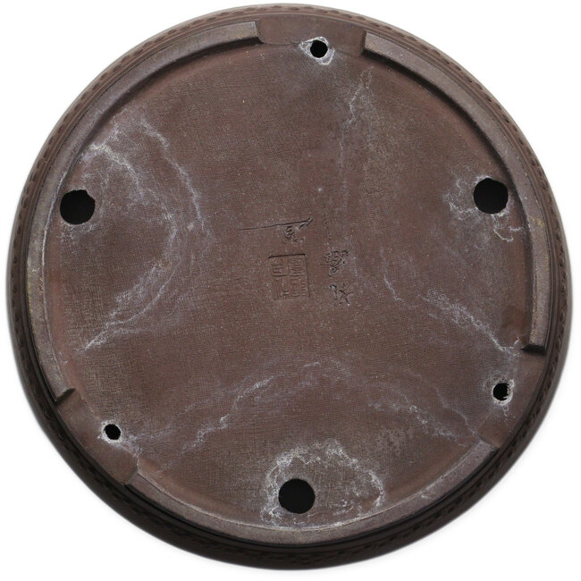 Maceta redonda para bonsái sin esmaltar de Reihou (Bonsai Matsushita Hiroyuki o Mr. Matsushita Reiji Master) - 425 x 425 x 74 mm