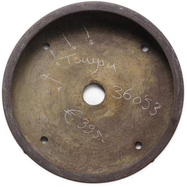 Pot à bonsaï rond non émaillé de Touyou - 390 x 390 x 92 mm