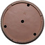 Ronde, ongeglazuurde bonsaipot van Itouen - 375 x 375 x 70 mm