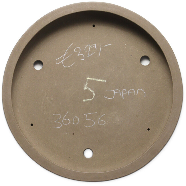 Round unglazed bonsai pot - 423 x 423 x 77 mm