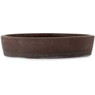 Touyou (Mr. Matsumoto Takeshi) 453 mm round unglazed bonsai pot by Touyou, Tokoname, Japan
