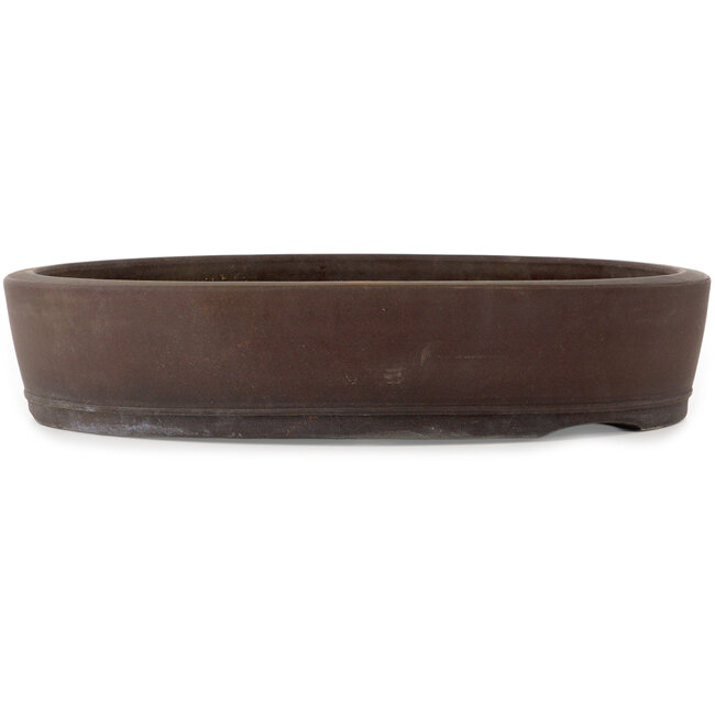 Ronde, ongeglazuurde bonsaipot van Touyou - 453 x 453 x 95 mm