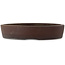 Round unglazed bonsai pot by Touyou - 453 x 453 x 95 mm