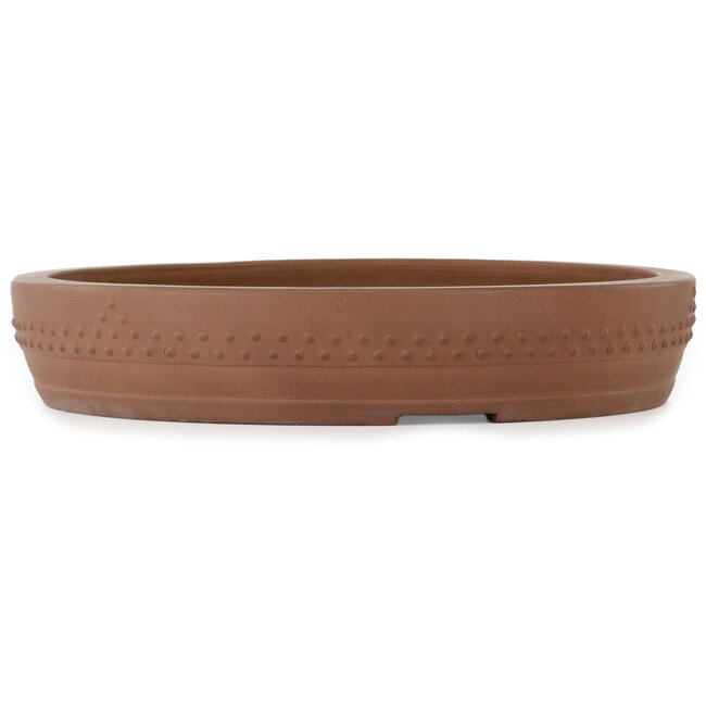Maceta redonda sin esmaltar para bonsái de Itouen - 410 x 410 x 78 mm
