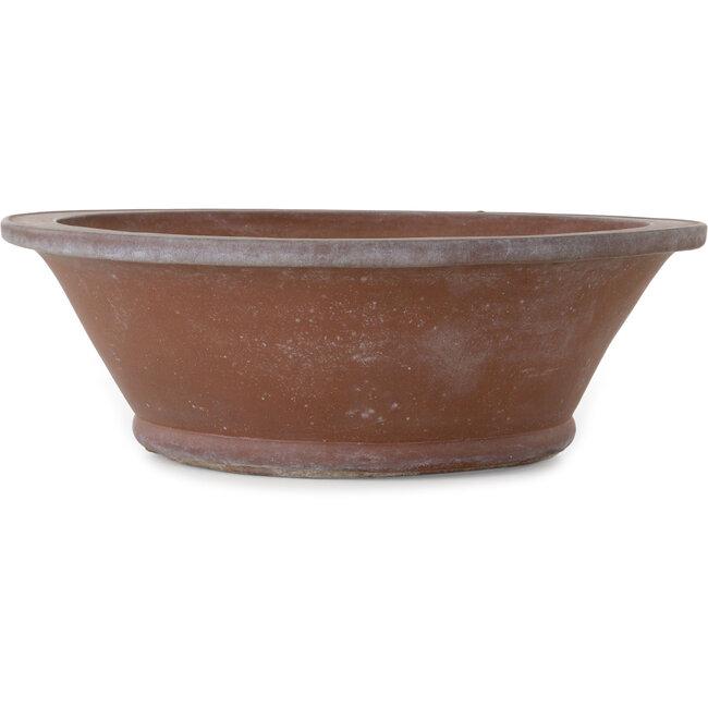 Round unglazed bonsai pot - 505 x 505 x 164 mm