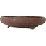 Round unglazed bonsai pot by Touyou - 480 x 480 x 110 mm